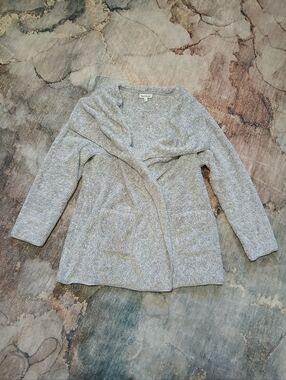 NorthStyle Light Gray Open-Front Knit Cardigan